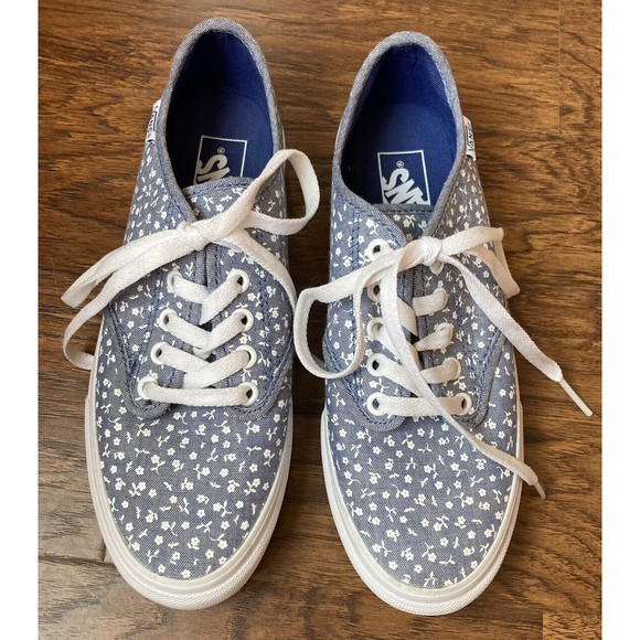 Vans Woman's Size 7.5 Canvas Floral Print Sneaker Shoe Low Top Lace Ups - Picture 3 of 11